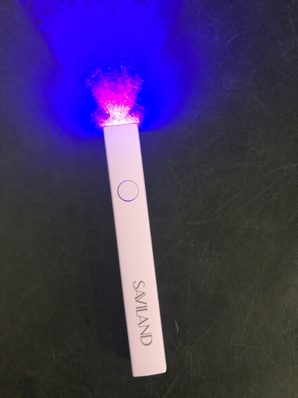 Photo 1 of SAVILAND Handheld U V Light for Nails: 3W Portable Mini UV Light for Gel Nail Sticker LED Gel Nail Lamp Gel Polish 180mAh Rechargeable Flashlight Type-c Gel Nail Dryer Home DIY Nail Art Self Use
