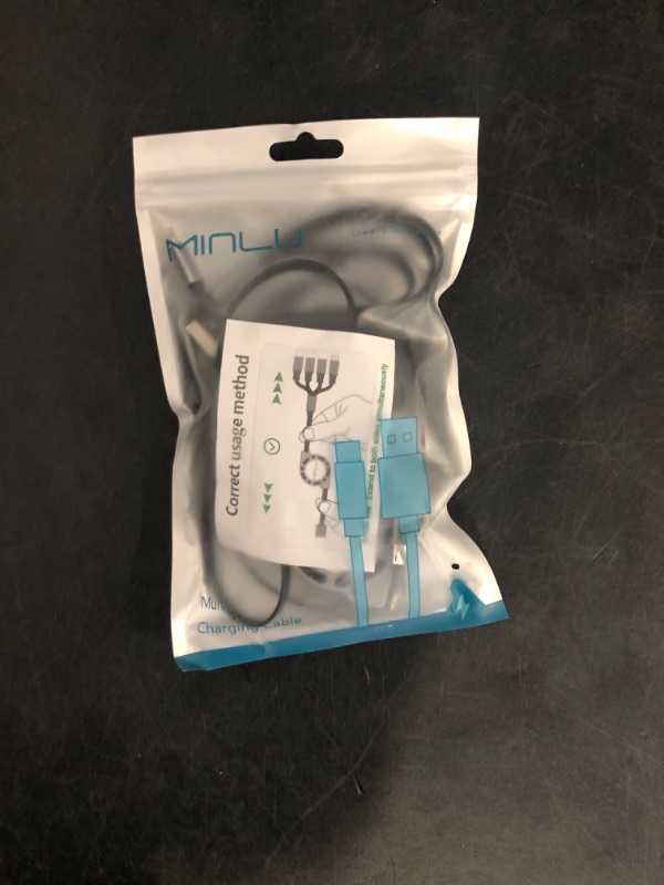 Photo 1 of MINLU Multi Charging Cable 4A, 2Pack 4Ft Retractable Multi Fast Charger Cable, Multiple Charging Cord, 4 in 1 Multi USB Cable with Type C/Micro USB Ports for Cell Phones/IP/Galaxy/PS/Tablets/iPads
