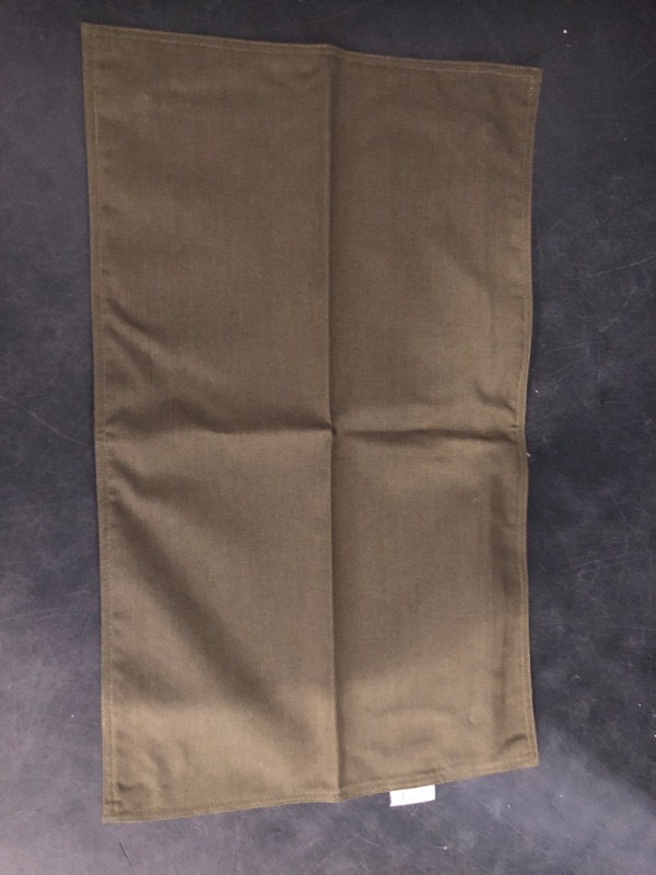 Photo 1 of Jeanerlor Cotton Linen Square Decorative Throw Pillow Case Cushion Cover with Twin Needles Stitch on Edge,for Wedding Party Gift Car 12"x20"(30 x 50cm), Olive Green
