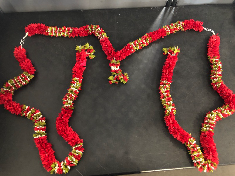 Photo 1 of Toran Hanging for Home Pooja Design Indian Vintage Traditional Main Door - Diwali Decoration Wedding Favor Housewarming, Christmas, Party Home Decoration (Red)
