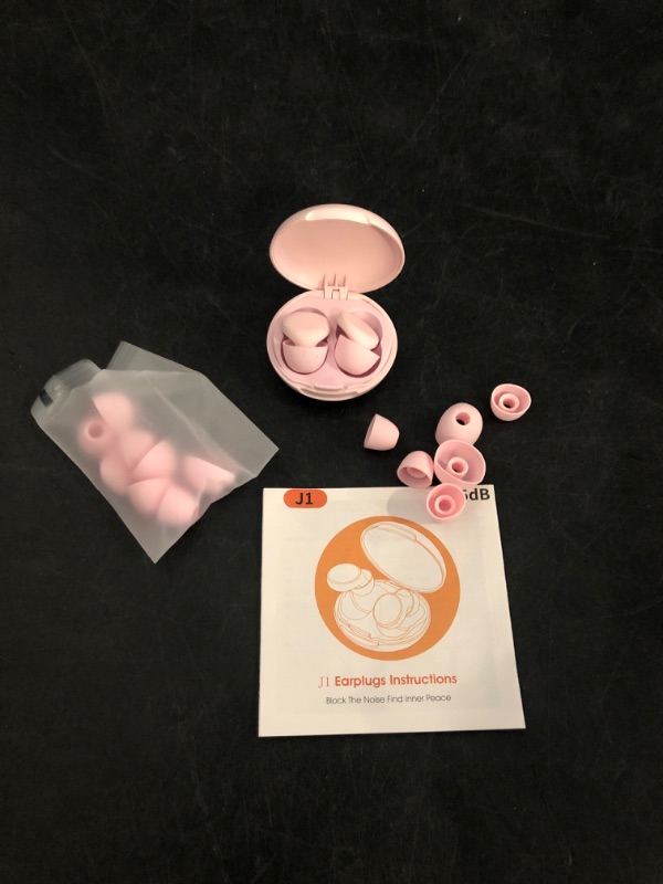 Photo 1 of Ear Plugs for Sleeping 45dB Noise Cancelling Ear Plugs for Concerts, Focus, Travel, Work Silicone Hearing Protection Earplugs with 8 Ear Tips Reusable Noise Reduction Ear Plug with Storage Case Pink
