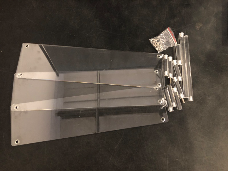 Photo 1 of Large Acrylic Display Risers, Perfume Stand Organizer, Clear Acrylic Shelf Risers for Display Stands for Food, Tabletop Use, Amiibo Funko POP Figure, 3 Tier Clear Cupcake Stand Risers

