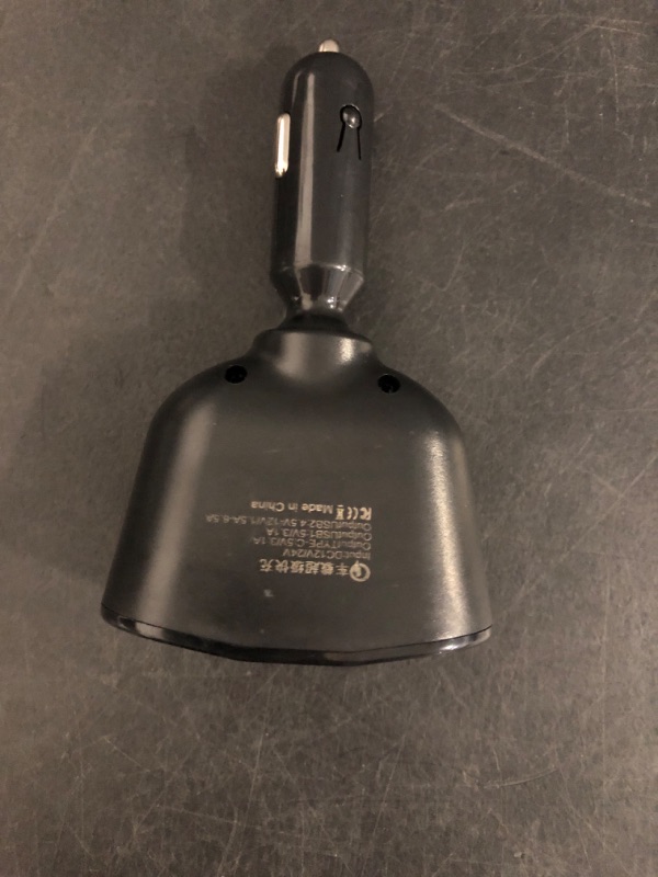 Photo 1 of Car Cigarette Lighter Splitter, 2-Socket Cigarette Lighter Adapter with LED Voltmeter, Dual USB QC3.0 Type-C 20W PD Fast Car Charger, 12V/24V Splitter Adapter for Smart Phone GPS Dash Cam