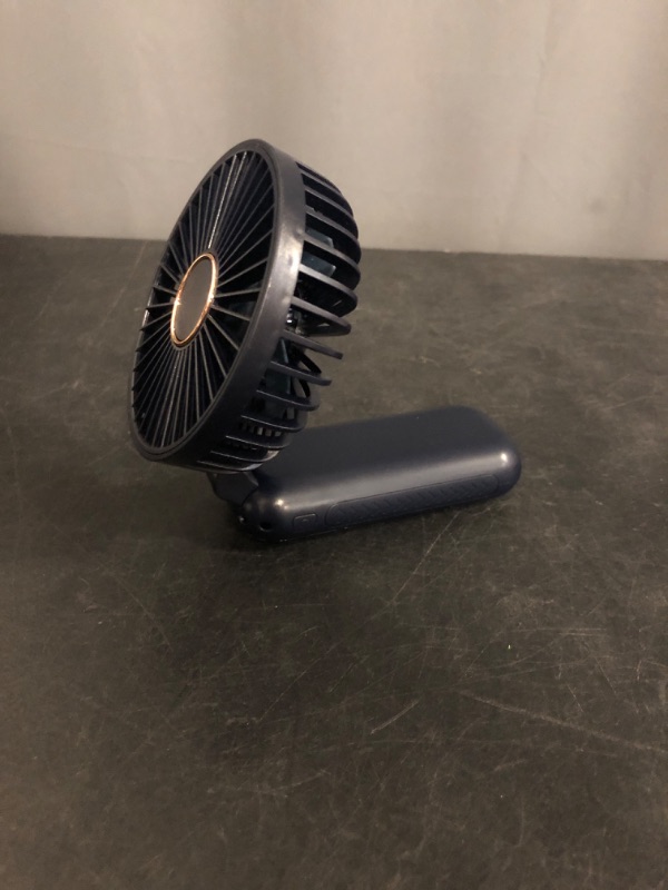 Photo 1 of Portable Fan, 4200mAh Battery Operated Fan, 5 Speeds&Digital Display, Makeup Fans for Women with Base, 180°Foldable 3in1 Handheld/Neck/Desk Fan for Outdoor Indoor,Ultra Quiet (Blue)
