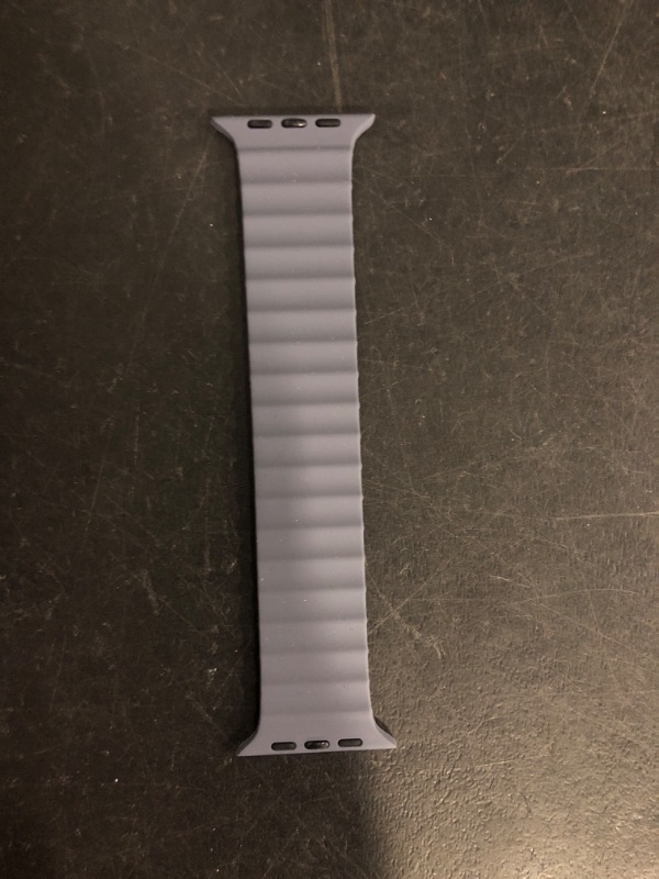 Photo 1 of Apple Watch Band - Leather Link - (45mm) - Midnight - Small/Medium

