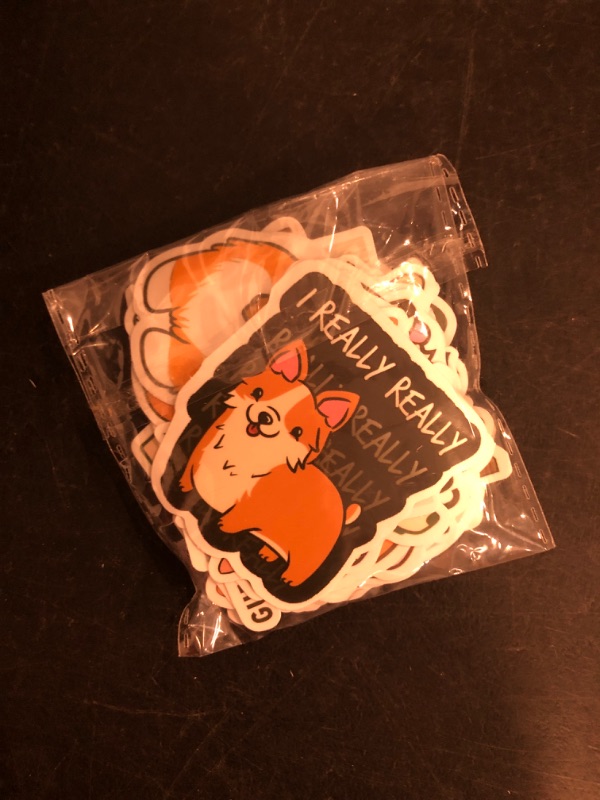 Photo 1 of BEATRI Corgi Dog Stickers Decals 50Pcs Cute Pets Dogs Animal Corgi Waterproof Vinyl Stickers for Laptop, Guitar, Water Bottles Stickers for Kids Teens
