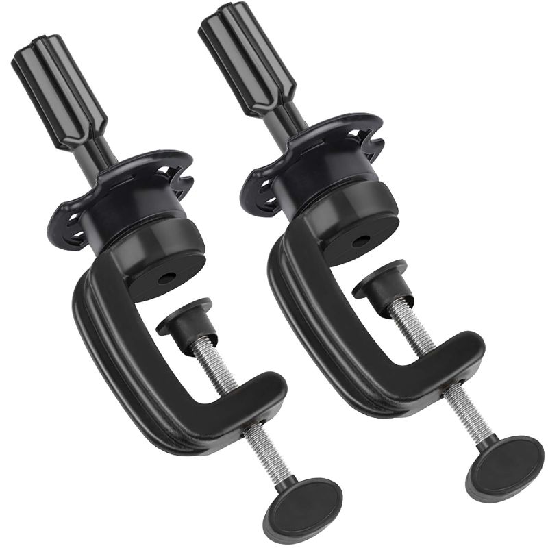 Photo 1 of Teenitor Wig Mannequin Head Stand, 2 Pack Cosmetology Manikin Stand Mannequin Head Holder Clamp Black Wig Stand Holder
