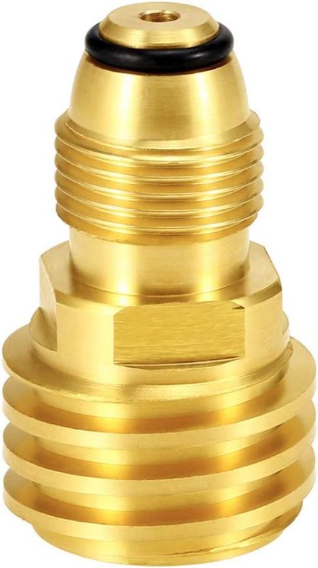 Photo 1 of Hooshing Propane Tank Adapter Converts POL LP Tank Service Valve to QCC1 / Type1 Hose or Regulator Solid Brass Old to New
