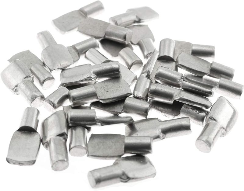 Photo 1 of DGZZI 30pcs Shelf Pins Nickel Plated Silver Spoon Style Shelf Support Pegs for Cabinet Furniture 7mm