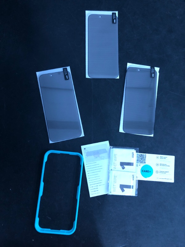 Photo 1 of ESR 3 Pack for iPhone 17 Pro Max Privacy Screen Protector, Military Grade Shatterproof, 9H Hardness, Anti-spy Tempered Glass with UltraFit Tray