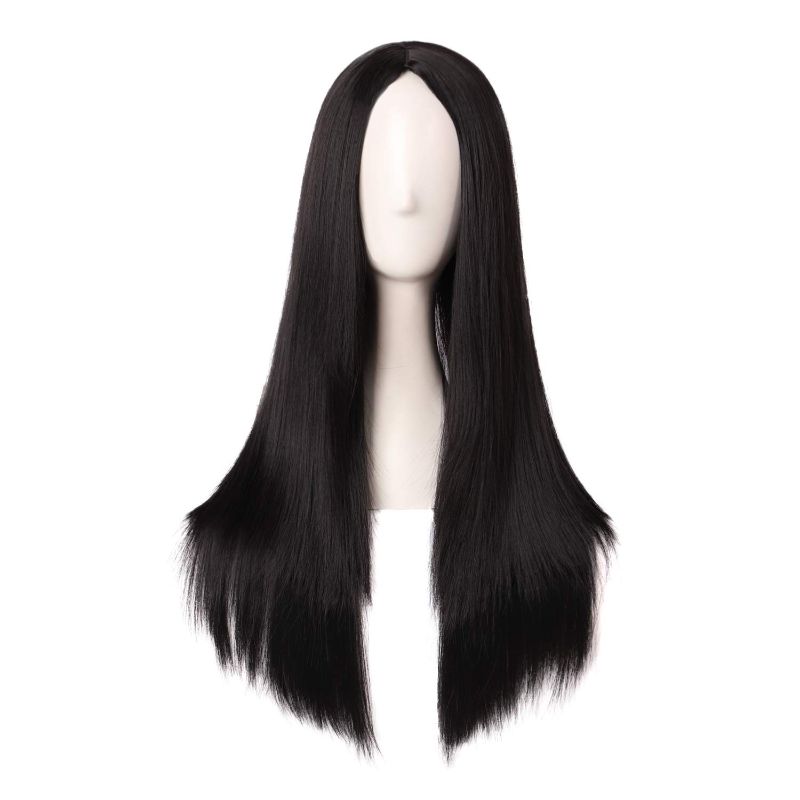 Photo 1 of MapofBeauty 28 Inch/70 cm Women Special Long Straight Synthetic Wig (Black)