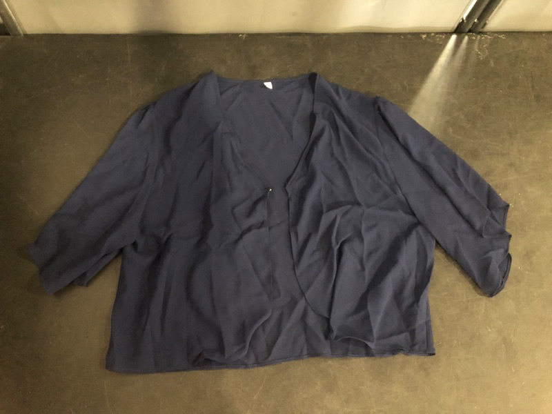 Photo 1 of (Size Large) SURVODJA Womens Chiffon Cropped Cardigans Lightweight Sweaters Short Sleeve Bolero Shrugs for Dress