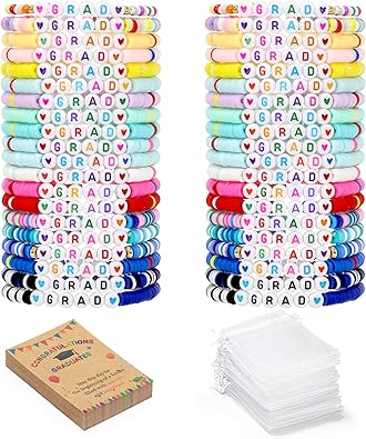 Photo 1 of 40Pcs Festive Friendship Bracelets Set, Stackable Beaded Stretch Bracelets for Women, Boho Elastic Layering Heishi Surfer Bead Bracelet Bulk for Jewelry Gift Party Favors Supplies
