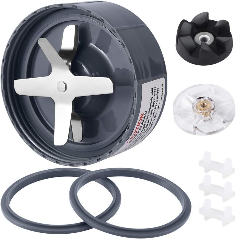 Photo 1 of 8 Pieces Blender Replacement Parts Extractor Blade for NutriBullet 600w 900w including Gasket Shock Pad and Gear
