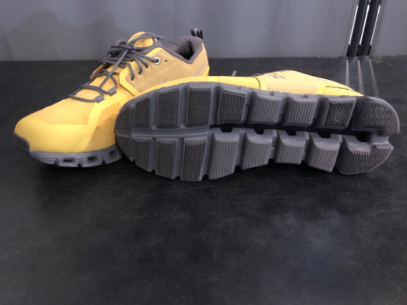 Photo 1 of (Size 9) ON Men's Cloud 5 Waterproof Sneakers, Mustard/Rock, 