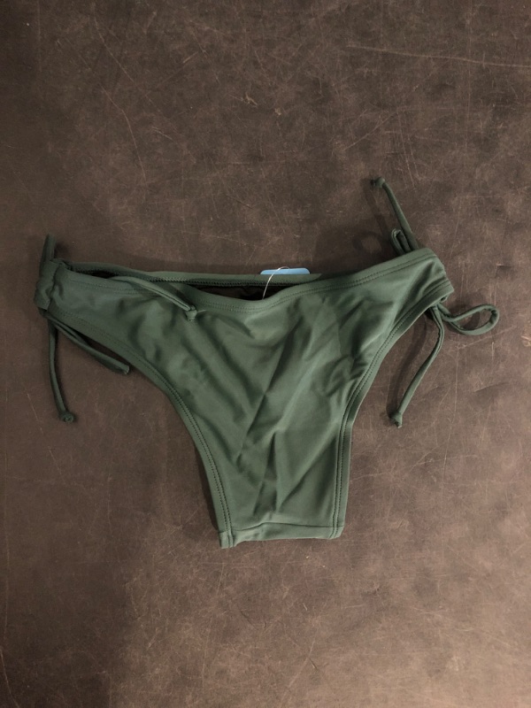 Photo 1 of (Size XS) Halcurt Women's Low Waisted Adjustable Tie Side Bikini Bottoms Full Coverage Swimsuit Bottoms
