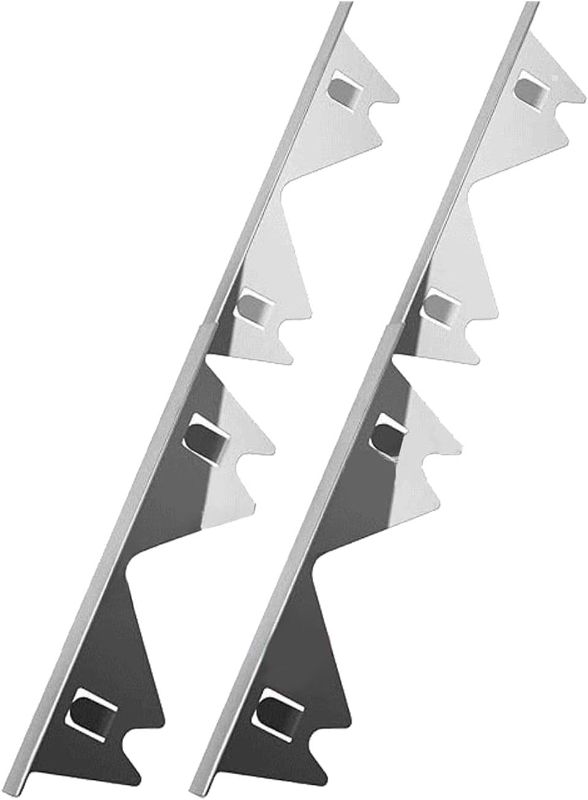 Photo 1 of Stainless Steel Stovetop Covers between Stovetop and Counter Kitchen Stoves Strip, 4 pieces (Black)