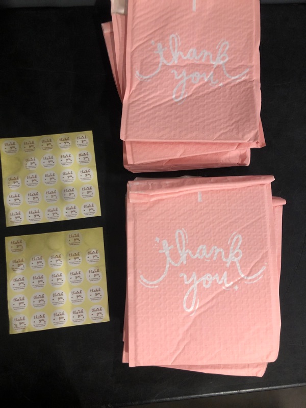 Photo 1 of Cozymood Bubble Mailers 8.5 x 12 Inch 40 Pack Usable Size 8.5 x 11'' Thank You Pink Bubble Mailer Waterproof Padded Envelopes Self Seal Cushioning for Gifts Packaging, Mailing, Small Business Bulk