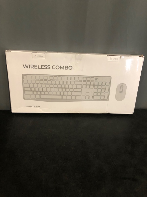 Photo 1 of Wireless Keyboard and Mouse Combo, Lovaky 2.4G Full-Sized Ergonomic Keyboard Mouse, 3 DPI Adjustable Cordless USB Keyboard and Mouse, Quiet Click for Computer/Laptop/Windows/Mac (1 Pack, Black)
