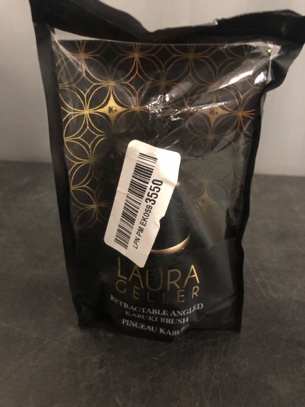 Photo 1 of LAURA GELLER NEW YORK Retractable Black Kabuki Brush for Liquid, Cream and Powder Face Makeup With Aluminum Handle