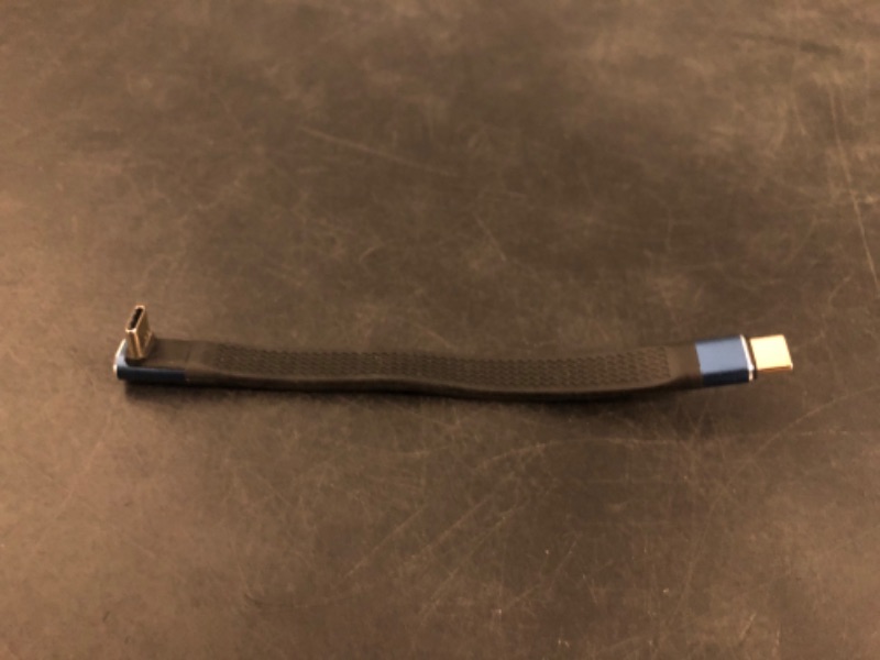 Photo 1 of LANMINGLEL 40Gbps USB Type C 4.0 Flat Soft Data Cable 240W USB C Male to Male 90° Angle Cable 8K@60Hz Short USB C Cable for Laptop Phone(Type-C M/M1)
