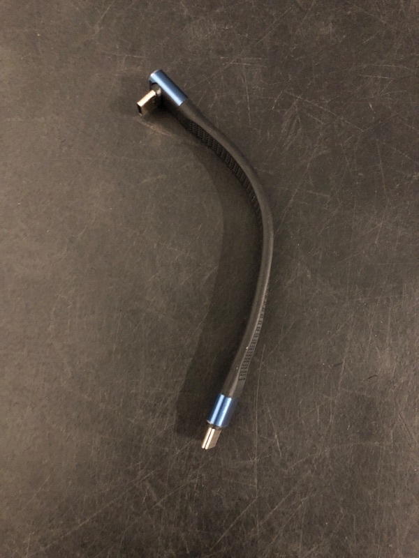 Photo 1 of LANMINGLEL 40Gbps USB Type C 4.0 Flat Soft Data Cable 240W USB C Male to Male 90° Angle Cable 8K@60Hz Short USB C Cable for Laptop Phone(Type-C M/M1)
