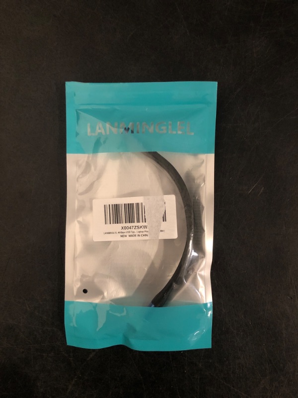 Photo 1 of LANMINGLEL 40Gbps USB Type C 4.0 Flat Soft Data Cable 240W USB C Male to Male 90° Angle Cable 8K@60Hz Short USB C Cable for Laptop Phone(Type-C M/M1)
