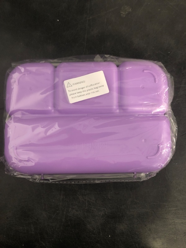 Photo 1 of Bento Box, Lunch Box Kids, 1300ML with 4 Compartment&Food Picks Cake Cups, Containers for Adults/Kids/Toddler, Leak-Proof, Microwave/Dishwasher/Freezer Safe(Purple)