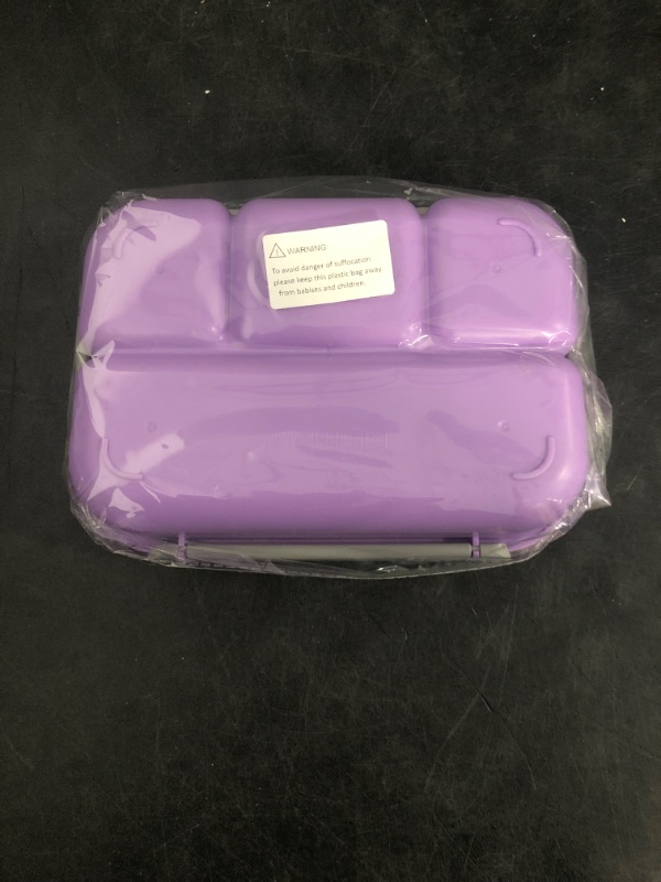 Photo 1 of Bento Box, Lunch Box Kids, 1300ML with 4 Compartment&Food Picks Cake Cups, Containers for Adults/Kids/Toddler, Leak-Proof, Microwave/Dishwasher/Freezer Safe(Purple)