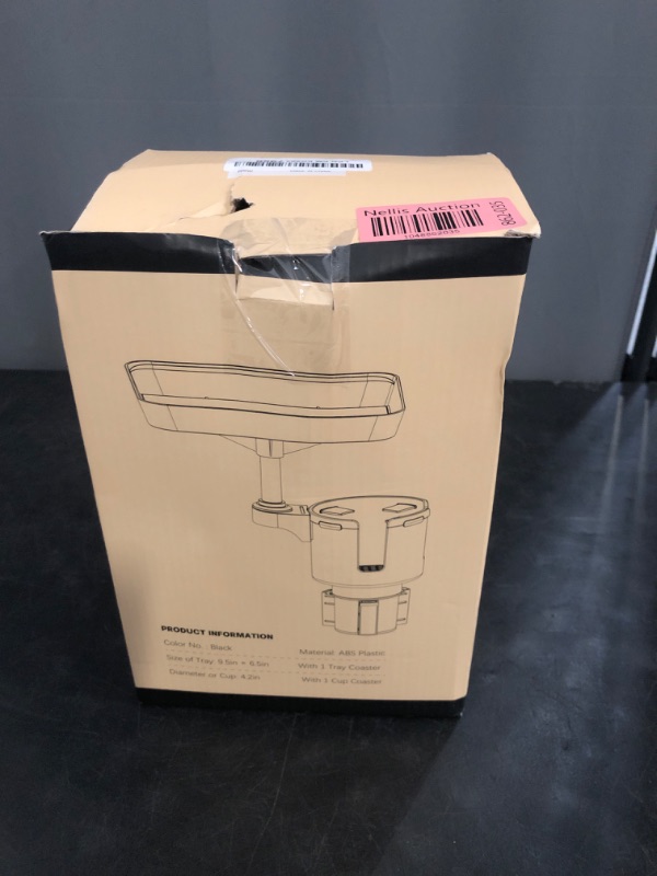 Photo 1 of This Hill Cup Holder Tray for Car, 2 in 1 Detachable Car Food Table Tray with Solid Base & Phone Slot,Car Cup Holder Expander with 360°Rotation Tray for Travel Road Essentials
