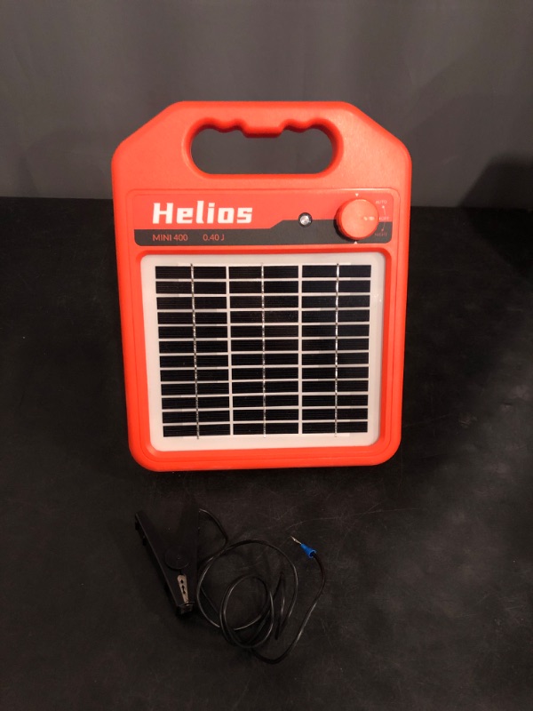 Photo 1 of ANDMON MINI400 30 Miles Solar Electric Fence Charger, 0.4 Joule Solar Electric Fence for Livestock, Horses, Cattle Sheep, Solar Fence Charger with Day or Night Mode, Easy Installation