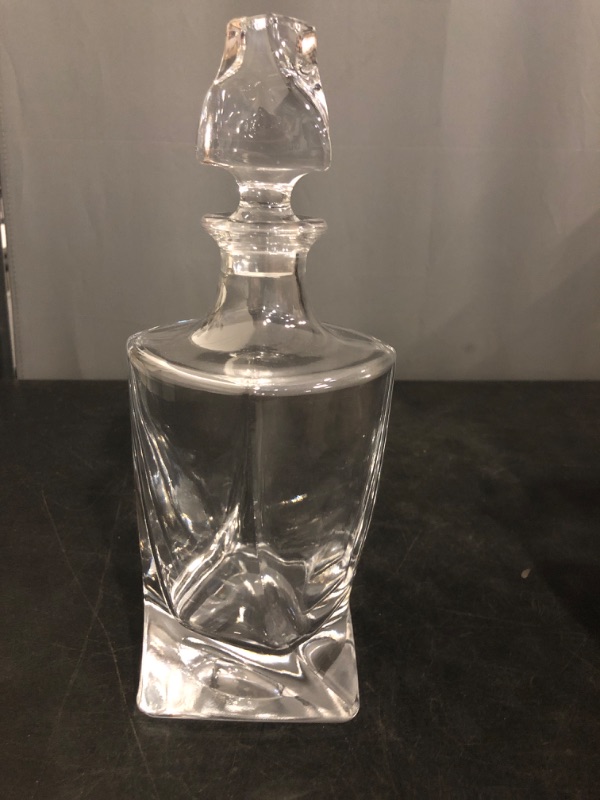 Photo 1 of LUXU Whiskey Decanter,25 OZ Twisted Whiskey Decanter for Liquor Scotch Bourbon Vodka Brandy or Wine
