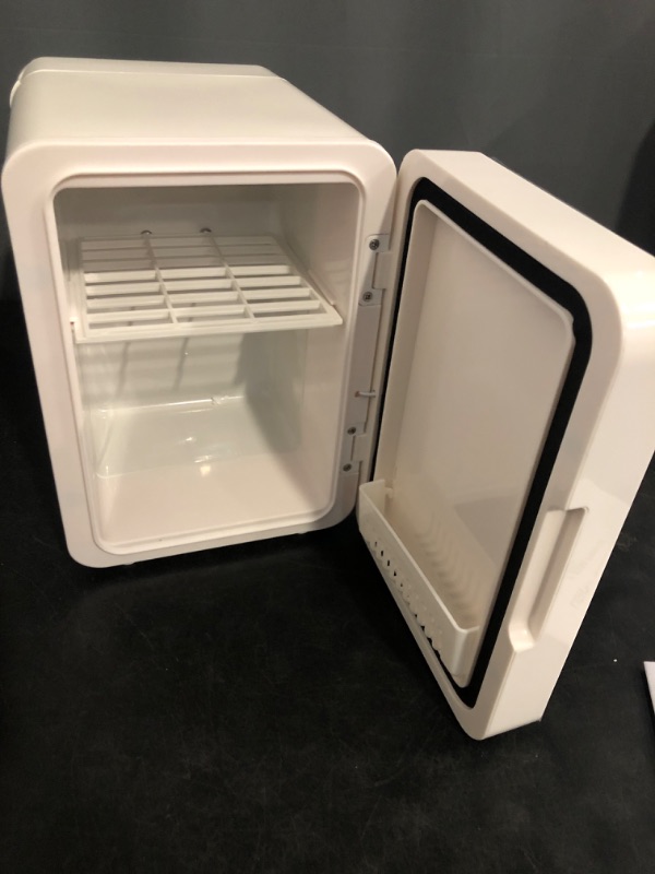Photo 1 of KEENSTAR Mini Skincare Fridge (6L/8 Can) with Dimmable LED Mirror, Cooler & Warmer for Bedroom, Cosmetics, Office, Dorm and Car, Portable Personal Refrigerator for Cosmetics, Skincare and Food, White
