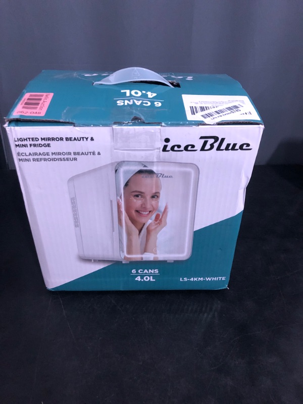 Photo 1 of KEENSTAR Mini Skincare Fridge (6L/8 Can) with Dimmable LED Mirror, Cooler & Warmer for Bedroom, Cosmetics, Office, Dorm and Car, Portable Personal Refrigerator for Cosmetics, Skincare and Food, White
