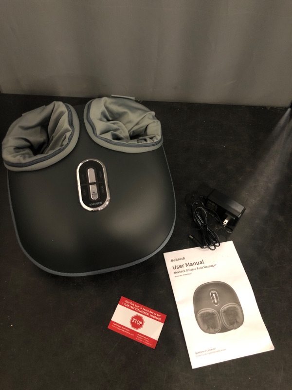 Photo 1 of Nekteck Shiatsu Foot Massager with Heat, FSA Eligible Deep Kneading Therapy Air Compression, HSA Feet Massage Improve Blood Circulation Foot Wellness Soothing Pain Relief, Relax for Home Office Use
