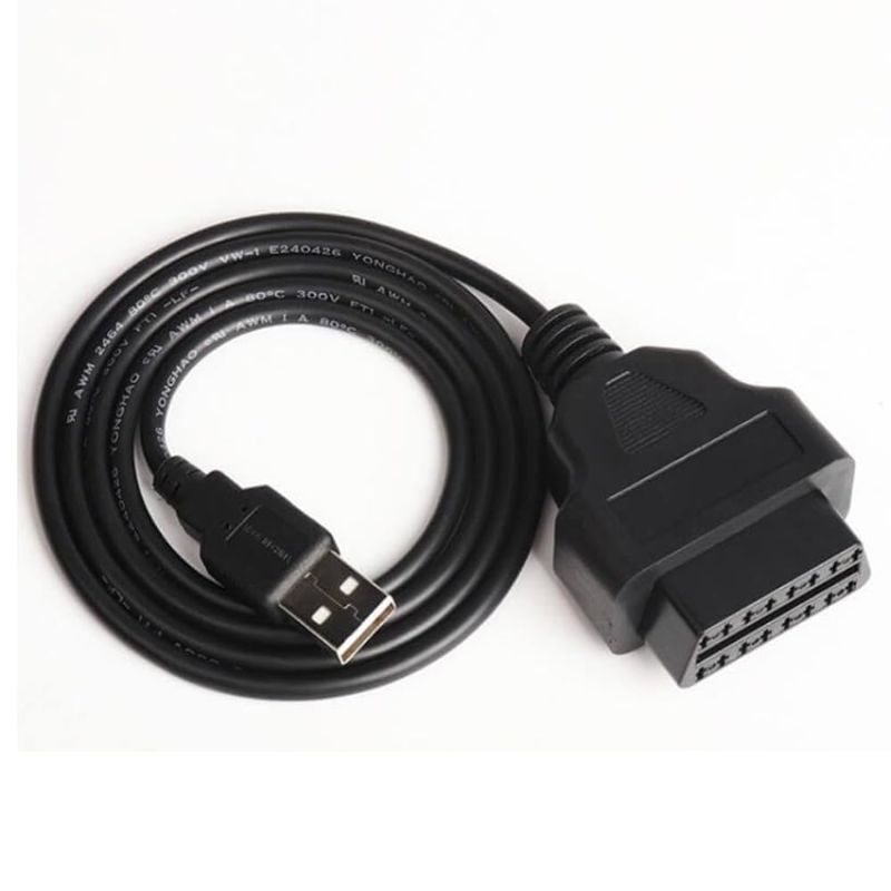 Photo 1 of OBD2 Female to USB2.0 Male Cable OBD2 to USB Cable 1M OBD2 Female to USB2.0 Male Car Driving Computer OBD Adapter GPS Power Cable
