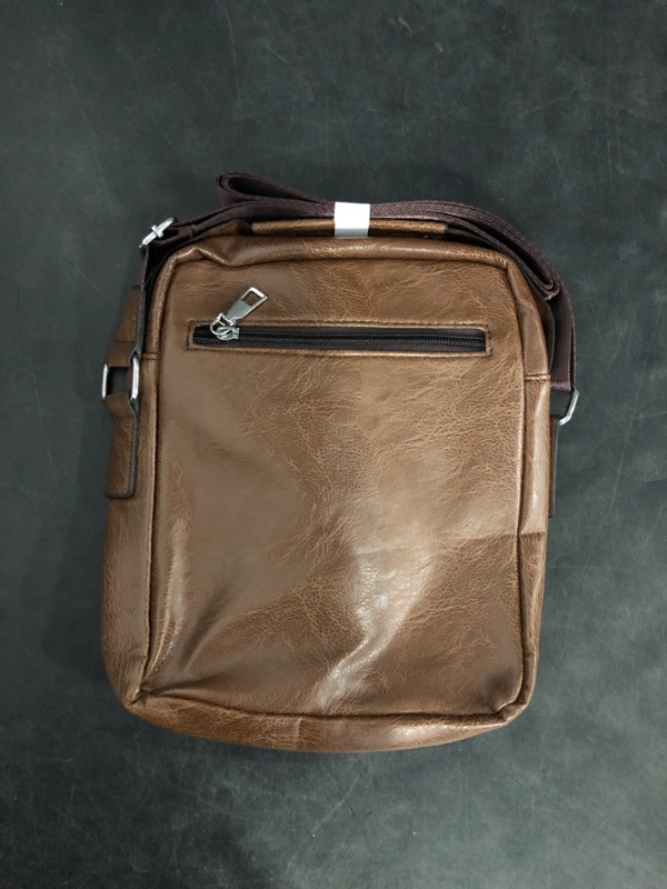 Photo 1 of  Messenger Bag for Men Crossbody Shoulder Purse Small Vintage PU Leather Satchel Pouch Side Crossover Handbag
