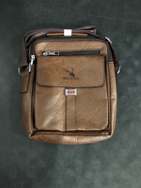 Photo 1 of  Messenger Bag for Men Crossbody Shoulder Purse Small Vintage PU Leather Satchel Pouch Side Crossover Handbag
