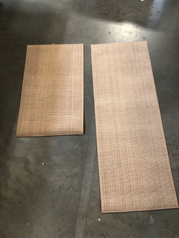 Photo 1 of Artoid Mode Washable Non Slip Kitchen Rugs and Mats Set of 2, Rubber Backing Absorbent Kitchen Mats for Floor Front of Sink - 17x29 and 17x47 Inch
