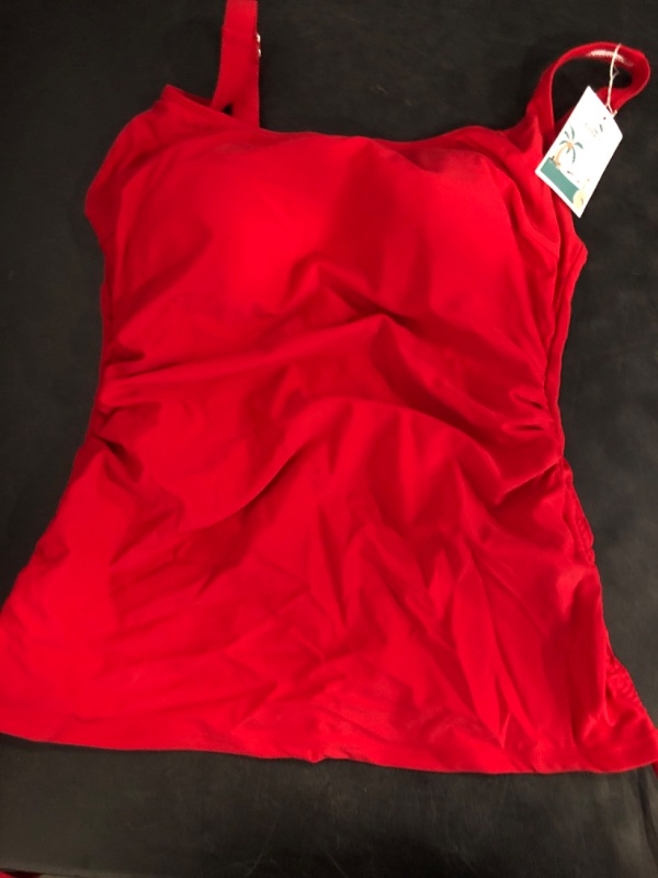 Photo 1 of (Size L) B2prity Tummy Control Tankini Swimsuit for Women Ruched Two Piece Bathing Suit Drawstring Swimwear with Bottom
