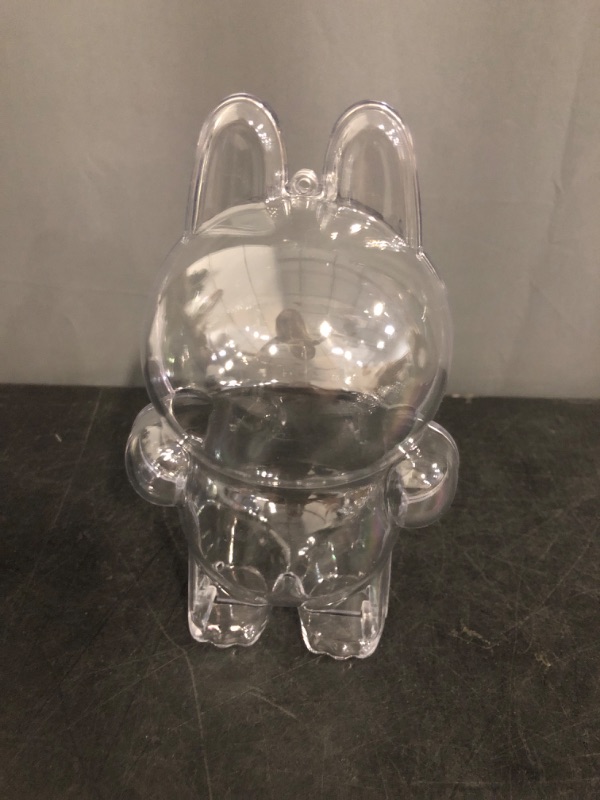 Photo 1 of Transwon Protective Case for LABUBU The Monsters Have a Seat, Display Box Hard Case Accessories Cover with Silicone Strap White - Sitting Case, Clear