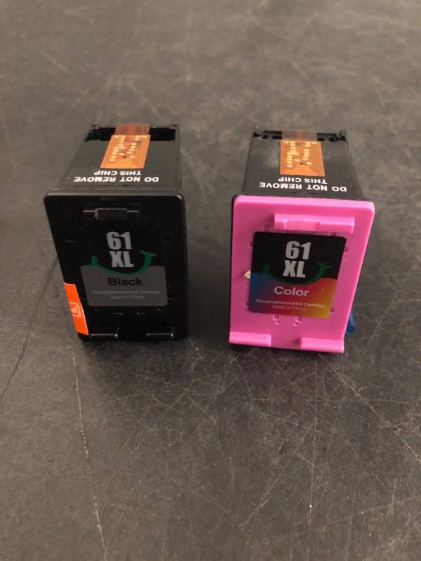 Photo 1 of Valuetoner 61XL Ink Cartridges Replacement for HP 61 Ink Cartridge Combo Pack 61XL Works with HP Envy 4500 4502 5530 Deskjet 2540 3510 OfficeJet 4630 Printer (1 Black, 1 Tri-Color, 2-Pack)
