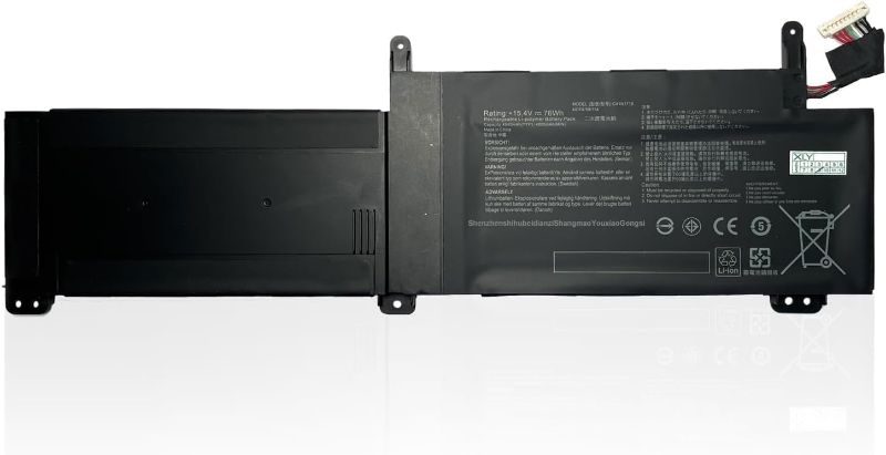 Photo 1 of C41N1716 0B200-02770000 4ICP4/59/134 Laptop Battery Replacement for ASUS ROG Strix GL703GS GL703GM Scar, ROG Strix S7BS S7BS8750 GL703GM-NS73 GL703GM-DS74 GL703GS-DS74 Series(15.4V 76Wh)
