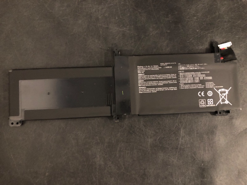 Photo 1 of C41N1716 0B200-02770000 4ICP4/59/134 Laptop Battery Replacement for ASUS ROG Strix GL703GS GL703GM Scar, ROG Strix S7BS S7BS8750 GL703GM-NS73 GL703GM-DS74 GL703GS-DS74 Series(15.4V 76Wh)
