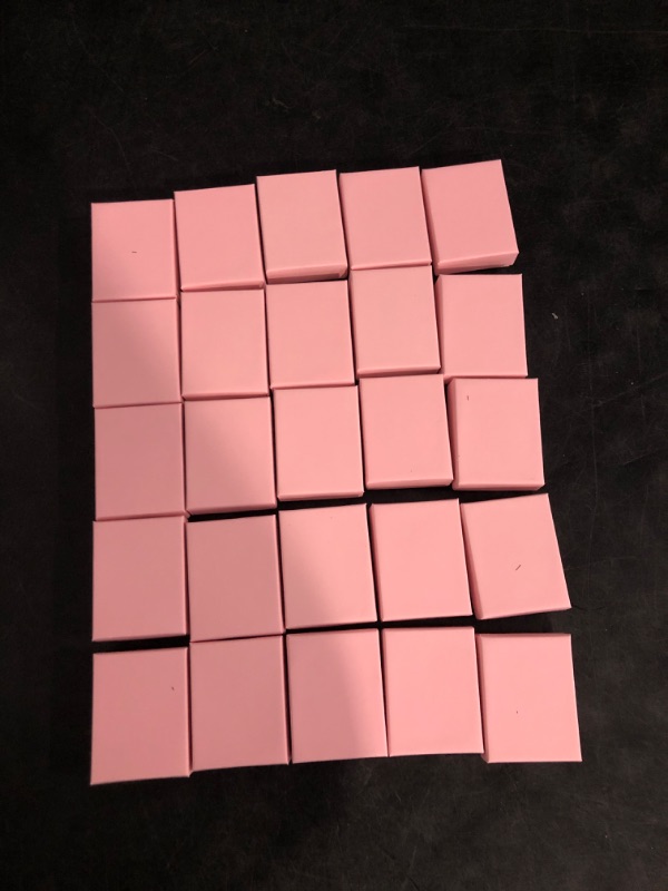 Photo 1 of Novel Box 25 Pack Pink Jewelry Gift Box 2.5x1.62x1in with Cotton Filled | Cardboard Jewelry Box | Gift Boxes with Lids Made in USA | Boxes for Bracelet Necklace Ring Earrings
