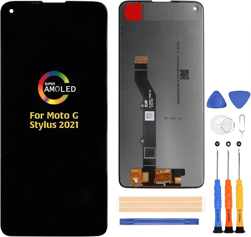 Photo 1 of A-MIND for Motorola Moto G Stylus 2021 XT2115 LCD Display Touch Screen XT2115-1 XT2115DL Screen Replacement Touch Screen Digitizer Full Assembly Repair Kits,with Tools
