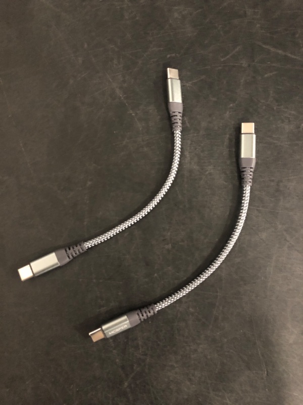 Photo 1 of 6 inch USB C to USB C Cable, 0.5ft 3-Pack Short USB Type C Charger Cable PD Fast Charging Braided Type C to Type C Cord 60W for Samsung Galaxy S234 S23, Moto G8, Google Pixel, iPhone 15 16 Pro Max
