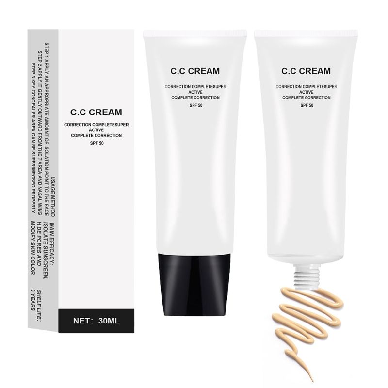 Photo 1 of 2Pcs CC Cream Skin Tone Adjusting with SPF 50, Complete Correction Active Formula, 30ml (Natural, 2Pcs)
