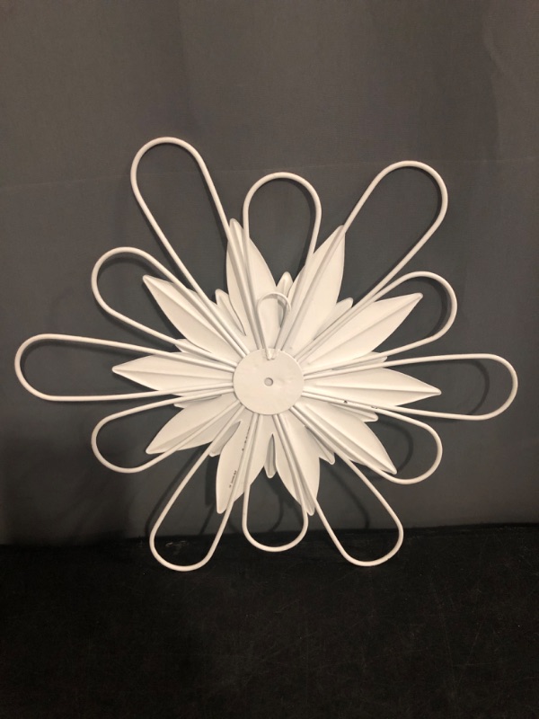 Photo 1 of hogardeck Metal Flower Wall Decor - 13" Metal Floral Wall Decoration for Bedroom, Living Room, Bathroom, Kitchen, Outdoor Wall Art