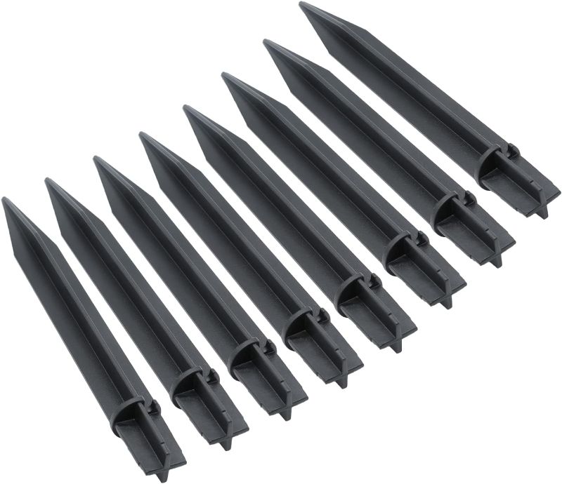 Photo 1 of 8PCS Torch Stake 8.26 Inch Pathway Light Stake Plastic Path Light Replacement ABS Plastic Stake Solar Stake for Garden, Pathway Lamps(Head Mounting Dia 0.82 Inch)
